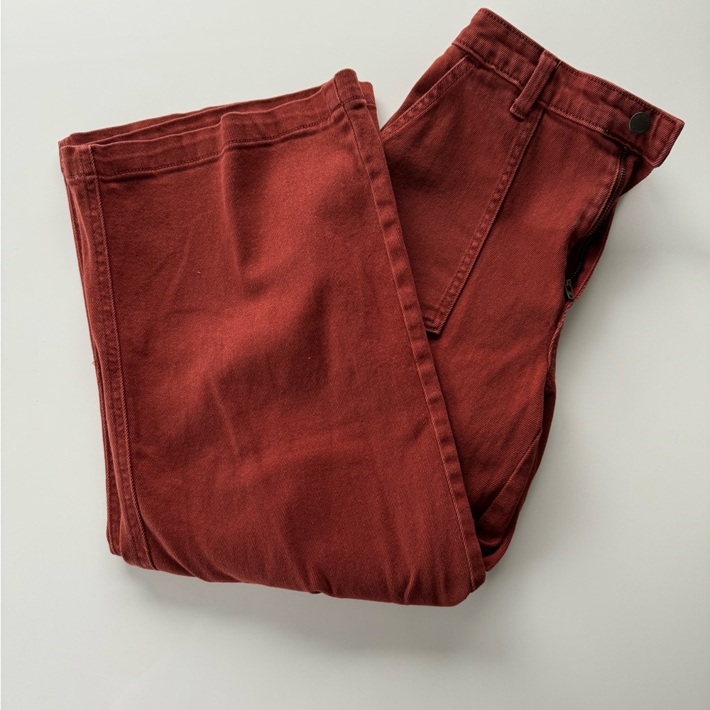 High Waisted Cropped Flare Jeans